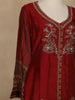 Maroon Floral Design Crepe Palazzo Salwar Suit