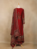 Maroon Floral Design Crepe Palazzo Salwar Suit