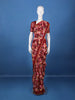 Maroon Floral Design Georgette Saree