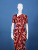 Maroon Floral Design Georgette Saree