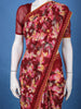 Maroon Floral Design Georgette Saree