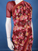 Maroon Floral Design Georgette Saree