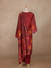 Maroon Floral Design Organza Salwar Suit