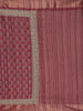 Maroon Floral Design Semi Tussar Saree