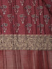 Maroon Floral Design Semi Tussar Saree