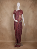 Maroon Floral Design Semi Tussar Saree