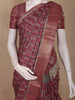 Maroon Floral Design Semi Tussar Saree