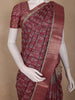 Maroon Floral Design Semi Tussar Saree