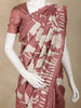 Maroon Floral Design Tussar Saree with Applique Work