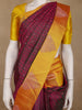 Maroon Floral Designed Silk Saree - Diadem