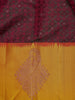 Maroon Floral Designed Silk Saree - Diadem