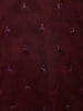 Maroon Floral Embroidered Cotton Kurta for Men