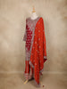 Maroon Floral Embroidered Crepe Palazzo Suit with Dupatta