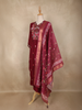 Maroon Floral Embroidered Design Cotton Anarkali Salwar Suit