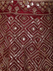 Maroon Floral Embroidered Design Net Lehenga
