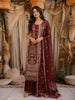 Maroon Floral Embroidered Design Tissue Silk Palazzo Suit with Dupatta