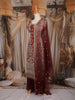 Maroon Floral Embroidered Design Tissue Silk Palazzo Suit with Dupatta
