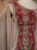 Maroon Floral Embroidered Design Tissue Silk Palazzo Suit with Dupatta