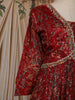 Maroon Floral Embroidered Georgette Gown