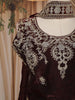 Maroon Floral Embroidered Organza Palazzo Suit