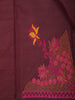 Maroon Floral Motif Woven Kanchipuram Silk Saree