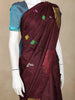 Maroon Floral Motif Woven Kanchipuram Silk Saree
