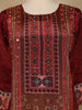 Maroon Floral Print Synthetic Palazzo Salwar Suit - Diadem