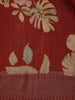 Maroon Floral Printed Banarasi Silk Saree - Diadem