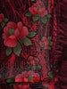 Maroon Floral Printed Chiffon Saree with Stone Embellished Border