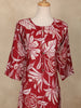 Maroon Floral Printed Cotton Kurti