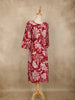 Maroon Floral Printed Cotton Kurti