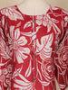 Maroon Floral Printed Cotton Kurti