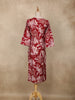 Maroon Floral Printed Cotton Kurti