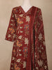 Maroon Floral Printed Cotton Salwar Suit