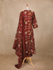 Maroon Floral Printed Cotton Salwar Suit