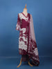 Maroon Floral Printed Cotton Salwar Suit - Diadem
