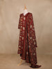 Maroon Floral Printed Cotton Salwar Suit