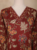 Maroon Floral Printed Cotton Salwar Suit