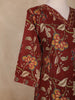 Maroon Floral Printed Cotton Salwar Suit