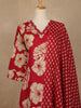 Red Floral Printed Cotton Salwar Suit with Dupatta - Diadem