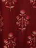 Maroon Floral Printed Cotton Salwar Suit with Dupatta - Diadem