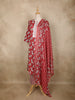 Maroon Floral Printed Cotton Salwar Suit with Printed Dupatta