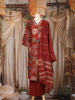 Maroon Floral Printed Cotton Straight Cut Salwar Suit