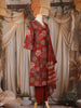 Maroon Floral Printed Cotton Straight Cut Salwar Suit
