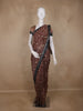 Maroon Floral Printed Design Chanderi Cotton Saree with Contrast Zari Border