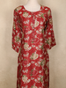 Maroon Floral Printed Design Cotton Kurti