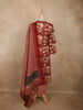 Maroon Floral Printed Design Cotton Salwar Suit with Dupatta