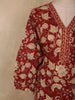 Maroon Floral Printed Design Cotton Salwar Suit with Dupatta
