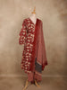 Maroon Floral Printed Design Cotton Salwar Suit with Dupatta