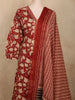 Maroon Floral Printed Design Cotton Salwar Suit with Dupatta